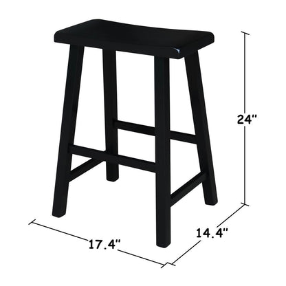 Saddle Seat Stool - 24", Black