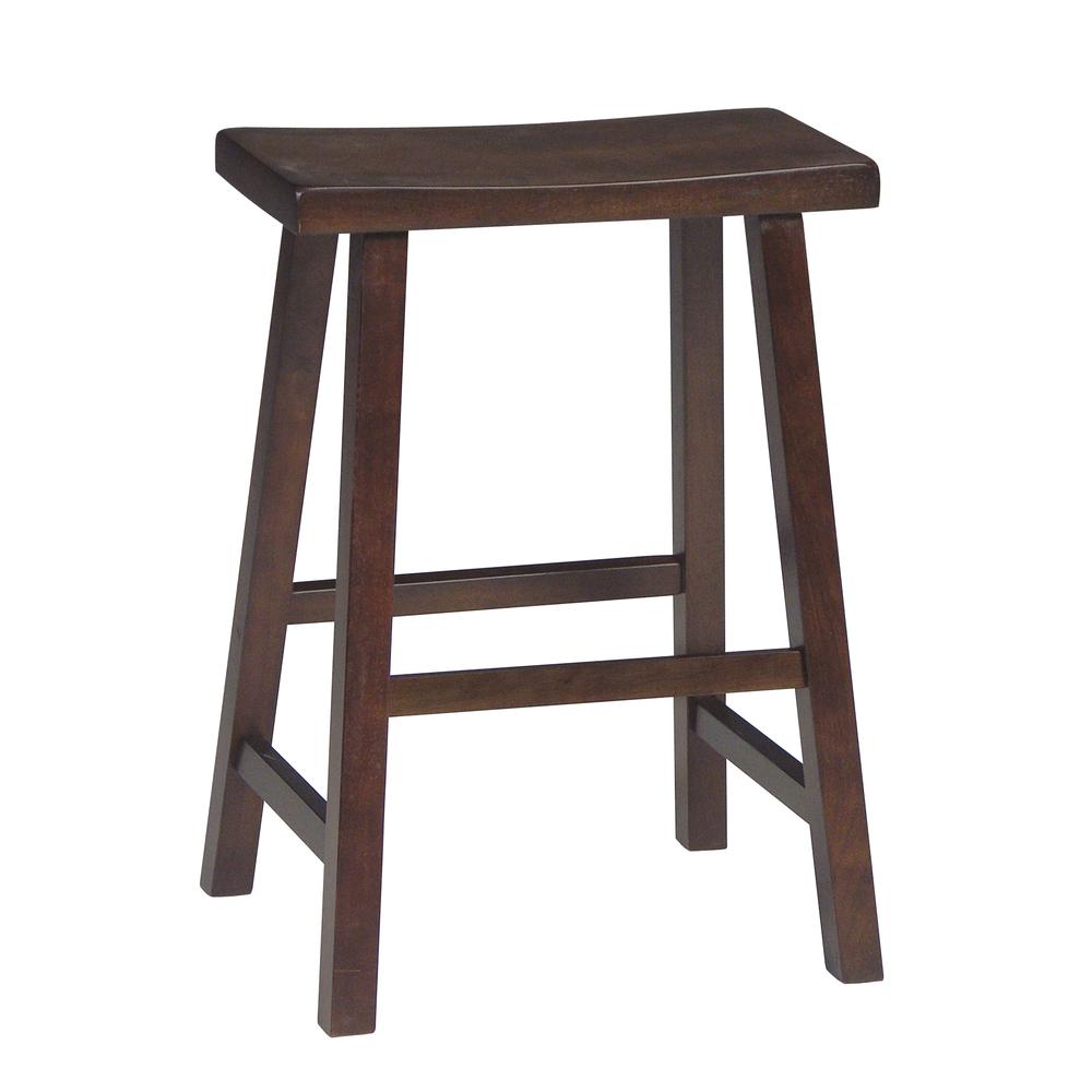 Saddle Seat Stool - 24", Walnut