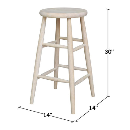 Scooped Seat Stool - 30" Seat Height