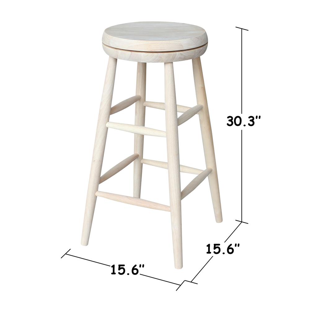 Scooped Seat Stool - 30" Seat Height