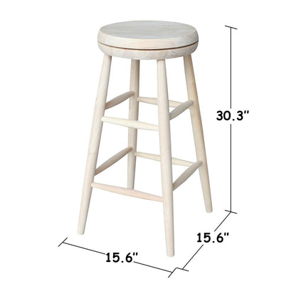 Scooped Seat Stool - 30" Seat Height