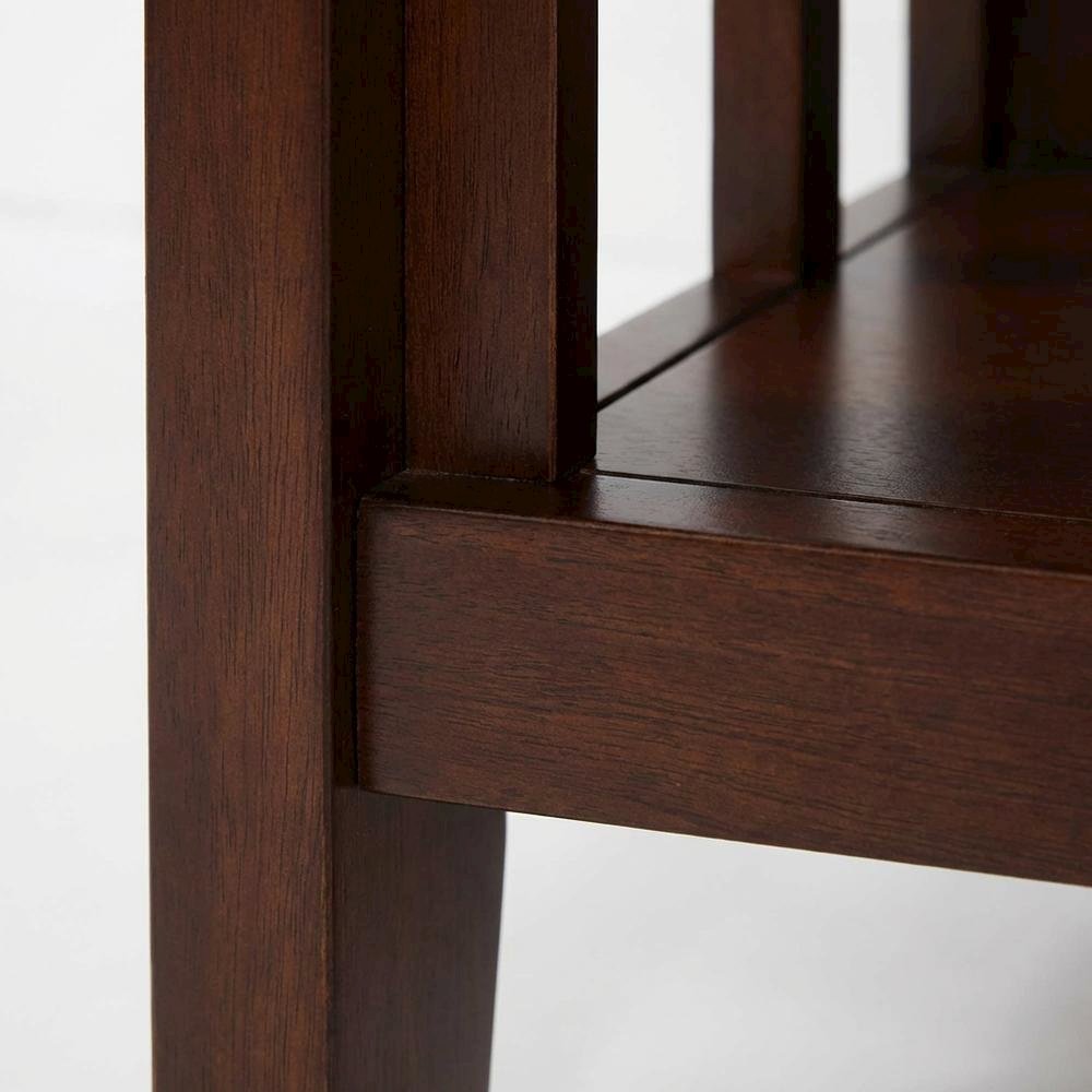 Espresso TV Stand with Hardwood Construction and Modern Design