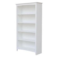 White Shaker Bookcase with Classic Design and Spacious Shelving