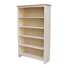 Modern Wooden Bookcase with Open Shelves and Sturdy Construction
