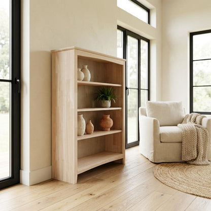 Laminated Wood Bookcase with Spacious Shelves for Home Office Storage
