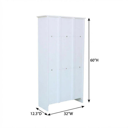 White Shaker Bookcase with Classic Design and Spacious Shelving