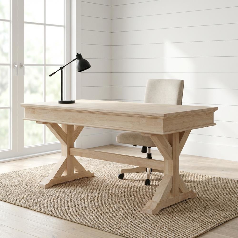 Unfinished Executive Desk With Canyon Base For Modern Office Workspace