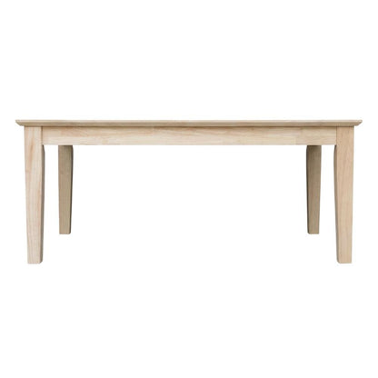 Shaker-Style Coffee Table With Durable Wood Construction and Versatile Design