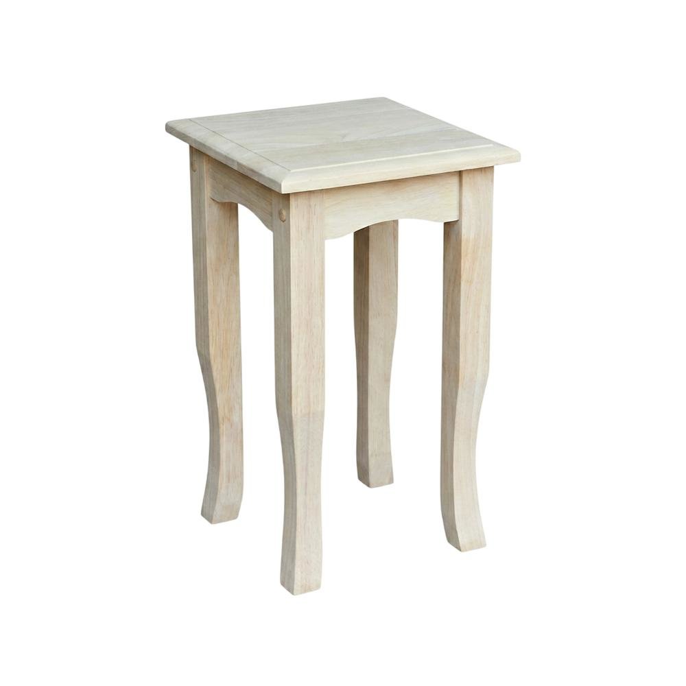 Unfinished 21-Inch High Tea Table with Classic Style and Versatile Design