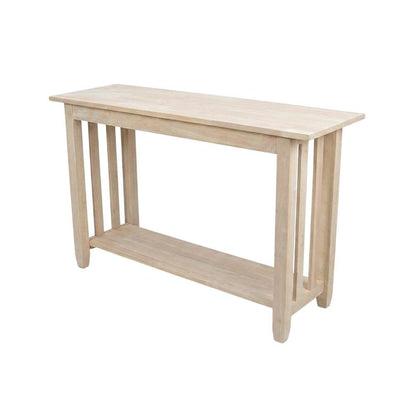 Unfinished Console or Sofa Table with Versatile Design for Living Room