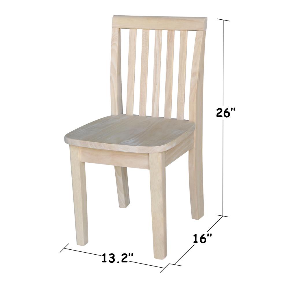Set of Two Mission Juvenile Chairs , Unfinished