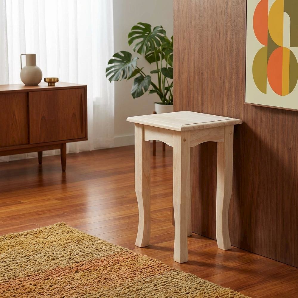 Unfinished 21-Inch High Tea Table with Classic Style and Versatile Design