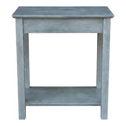 Heather Grey Narrow End Table with Antique Wash Finish