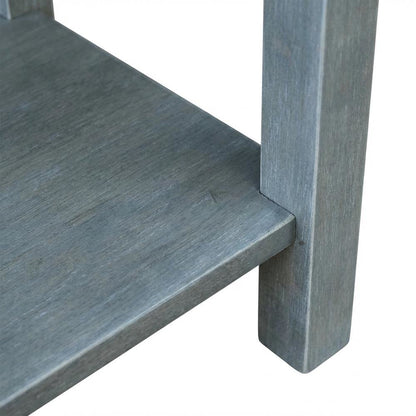 Heather Grey Narrow End Table with Antique Wash Finish
