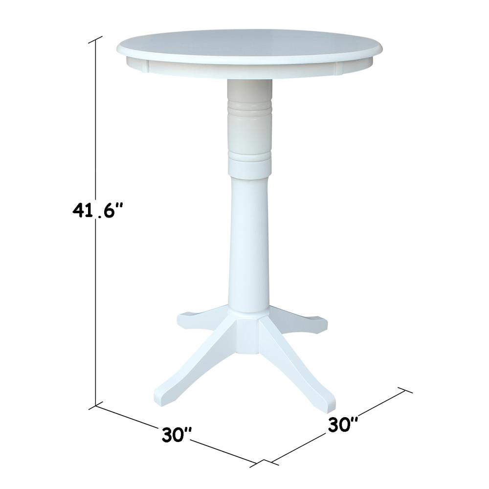 30" Round Top Pedestal Table - 34.9"H