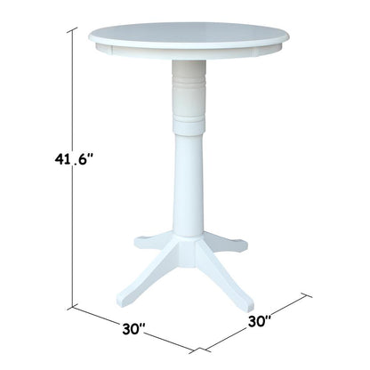 30" Round Top Pedestal Table - 34.9"H