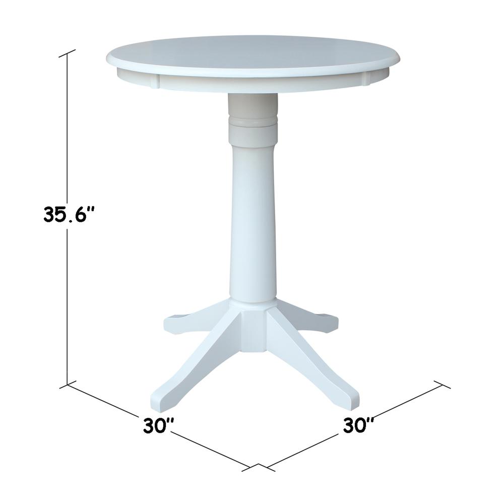 30" Round Top Pedestal Table - 34.9"H
