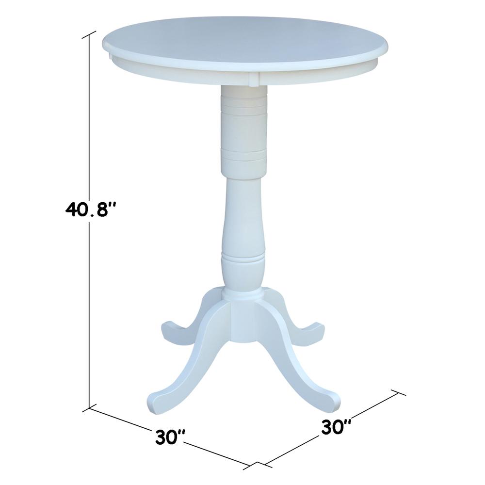 30" Round Top Pedestal Table - 40.9"H