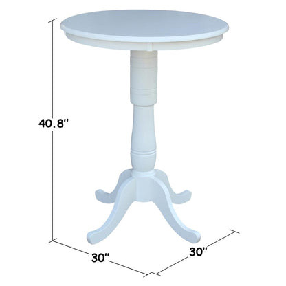 30" Round Top Pedestal Table - 40.9"H