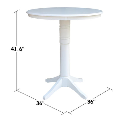 36" Round Top Pedestal Table - 34.9"H