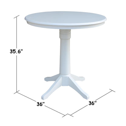 36" Round Top Pedestal Table - 34.9"H