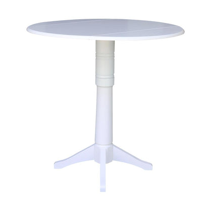 42 In Round dual drop Leaf Pedestal Table - 42.3 "H