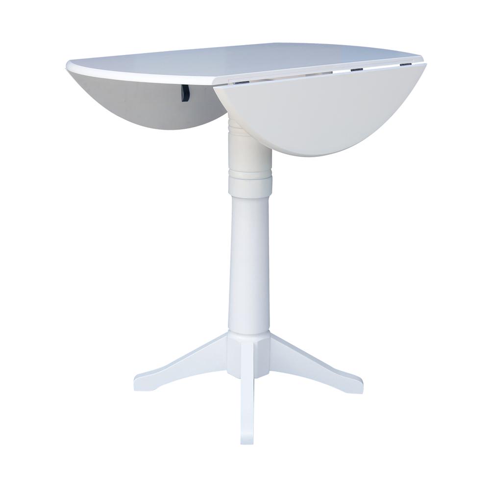 42 In Round dual drop Leaf Pedestal Table - 42.3 "H