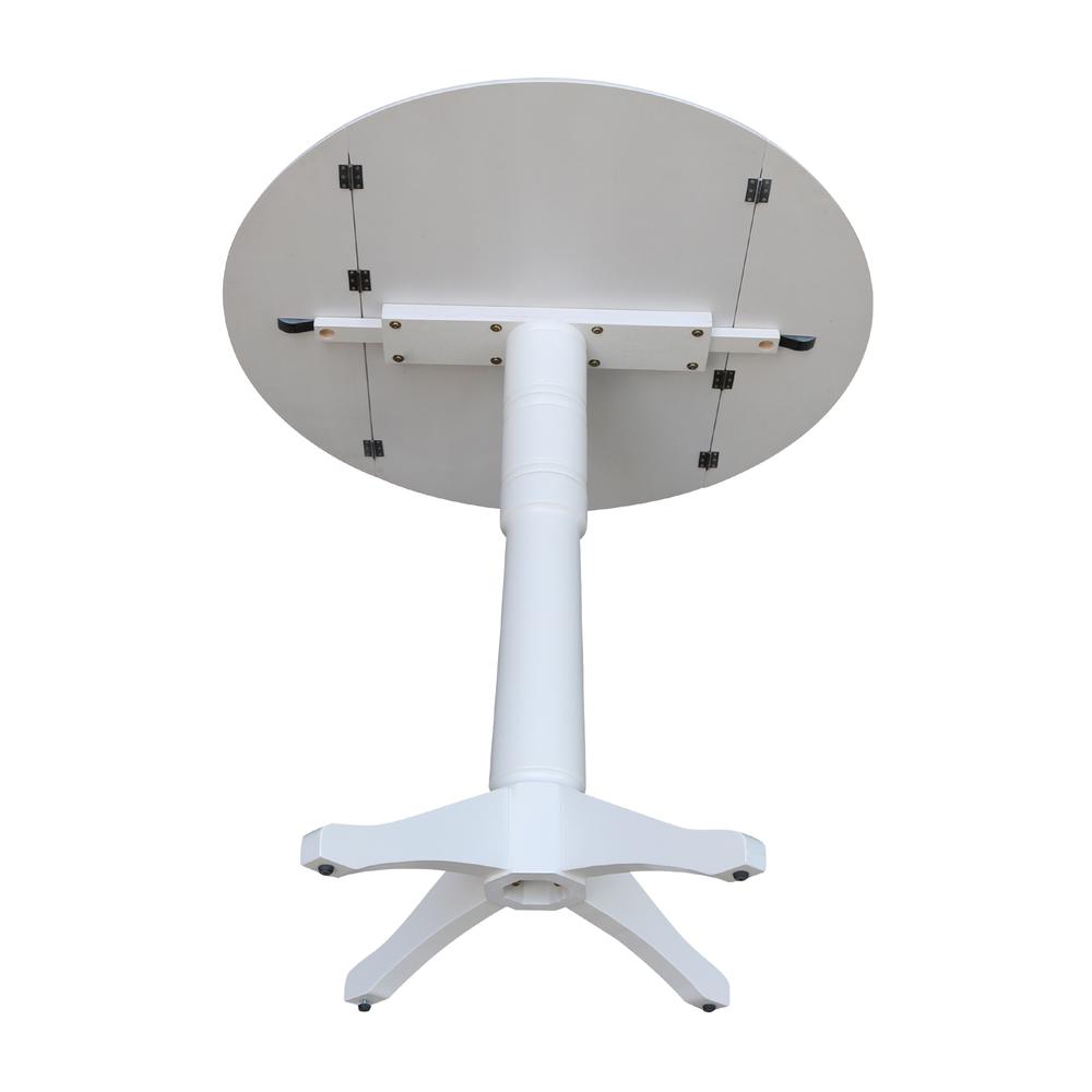 42 In Round dual drop Leaf Pedestal Table - 42.3 "H