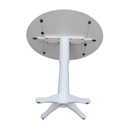 42 In Round dual drop Leaf Pedestal Table - 42.3 "H