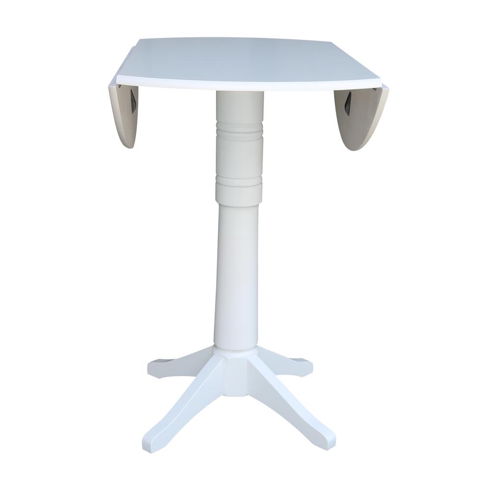 42 In Round dual drop Leaf Pedestal Table - 42.3 "H
