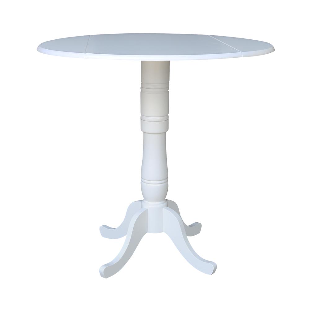 42 In Round dual drop Leaf Pedestal Table - 41.5 "H