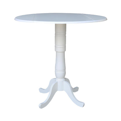 42 In Round dual drop Leaf Pedestal Table - 41.5 "H