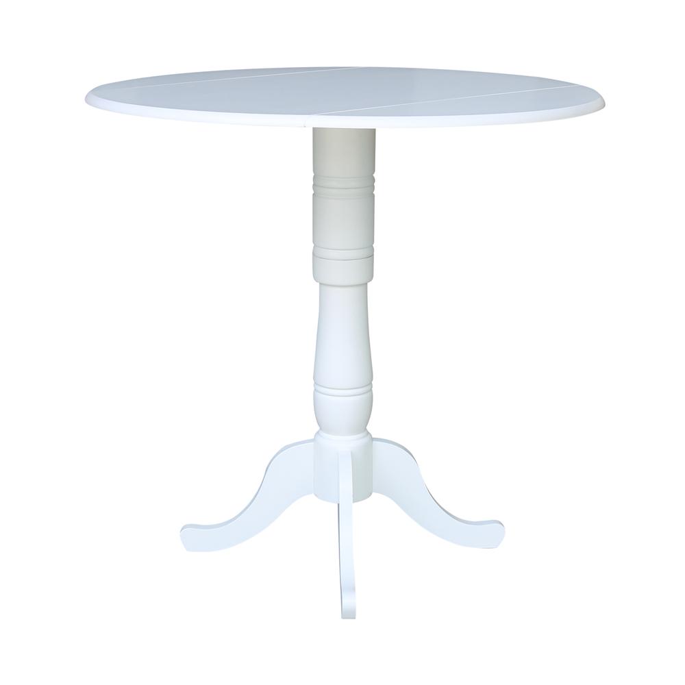 42 In Round dual drop Leaf Pedestal Table - 41.5 "H