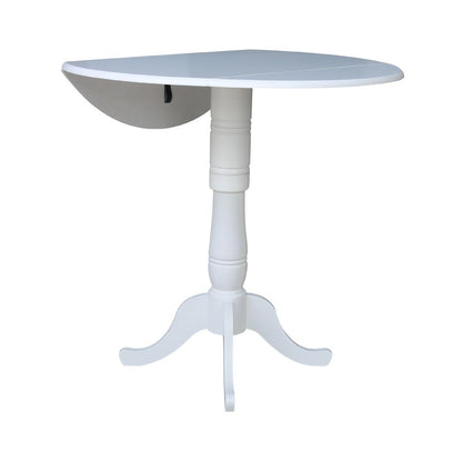 42 In Round dual drop Leaf Pedestal Table - 41.5 "H