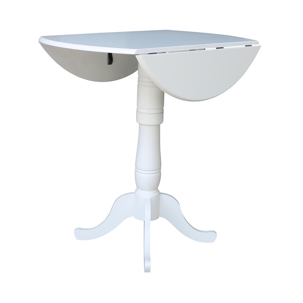 42 In Round dual drop Leaf Pedestal Table - 41.5 "H