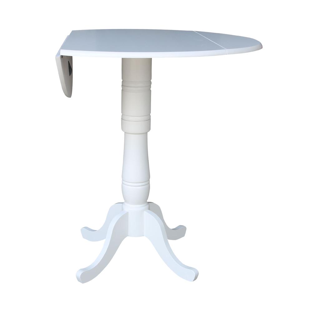 42 In Round dual drop Leaf Pedestal Table - 41.5 "H