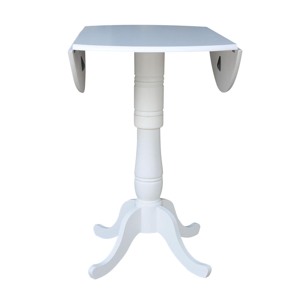 42 In Round dual drop Leaf Pedestal Table - 41.5 "H