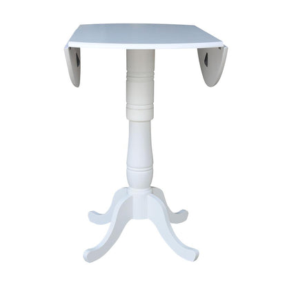 42 In Round dual drop Leaf Pedestal Table - 41.5 "H