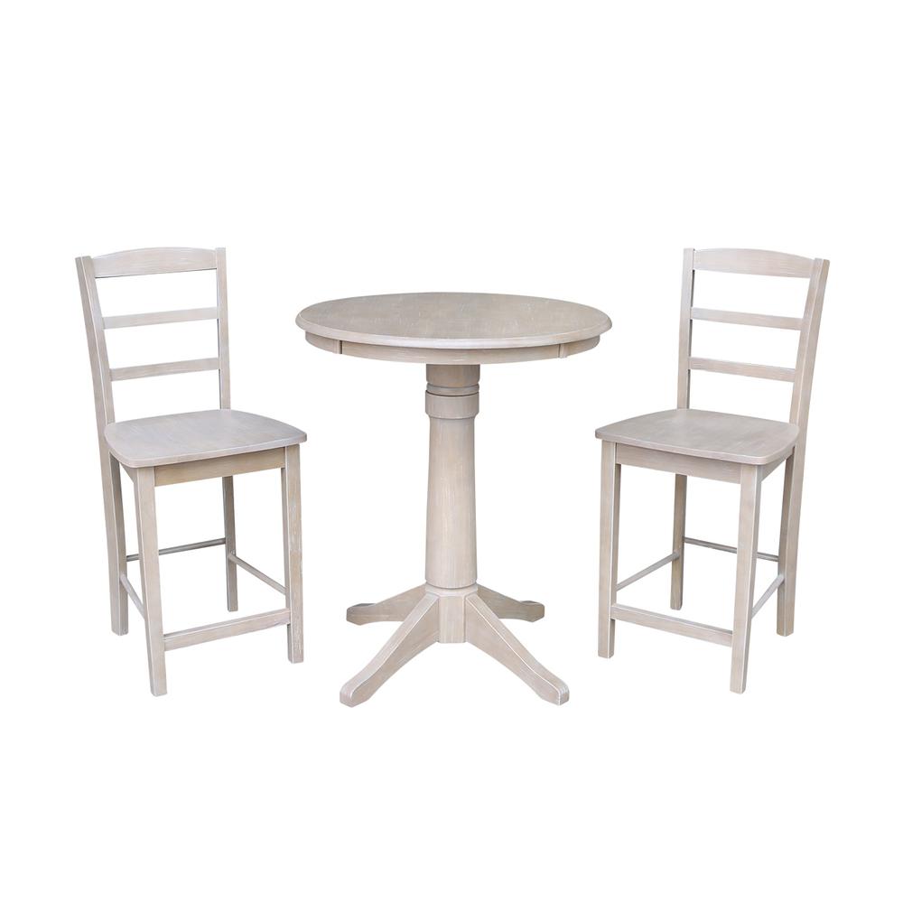 30" Round Top Pedestal Table - 34.9"H