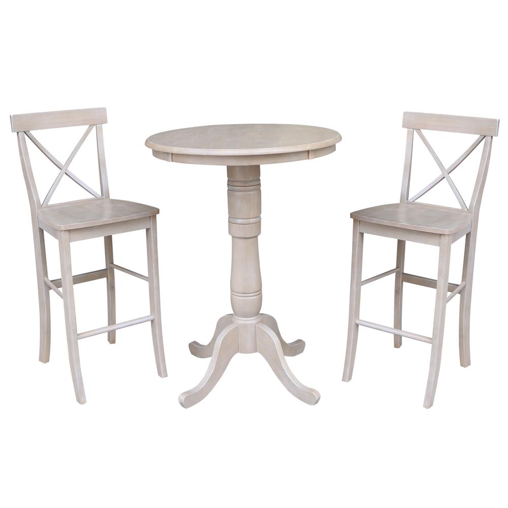 30" Round Top Pedestal Table - 40.9"H