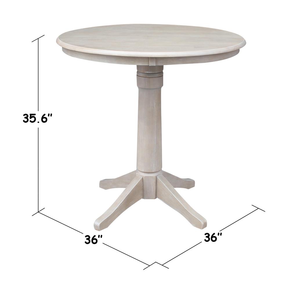 36" Round Top Pedestal Table - 34.9"H