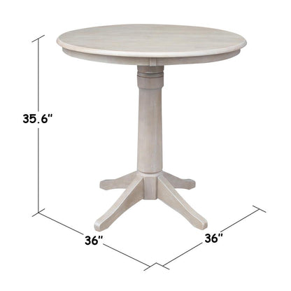 36" Round Top Pedestal Table - 34.9"H