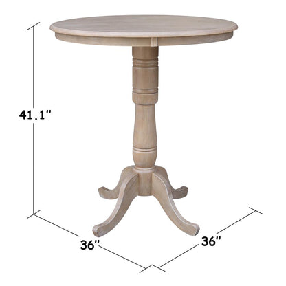 36" Round Top Pedestal Table - 40.9"H