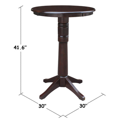 30" Round Top Pedestal Table - 34.9"H