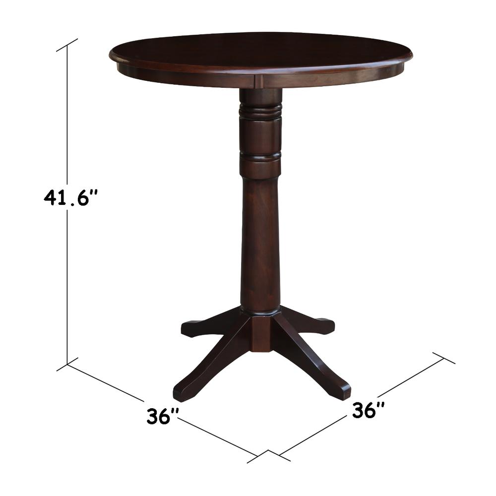 36" Round Top Pedestal Table - 34.9"H