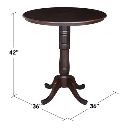 36" Round Top Pedestal Table - 40.9"H