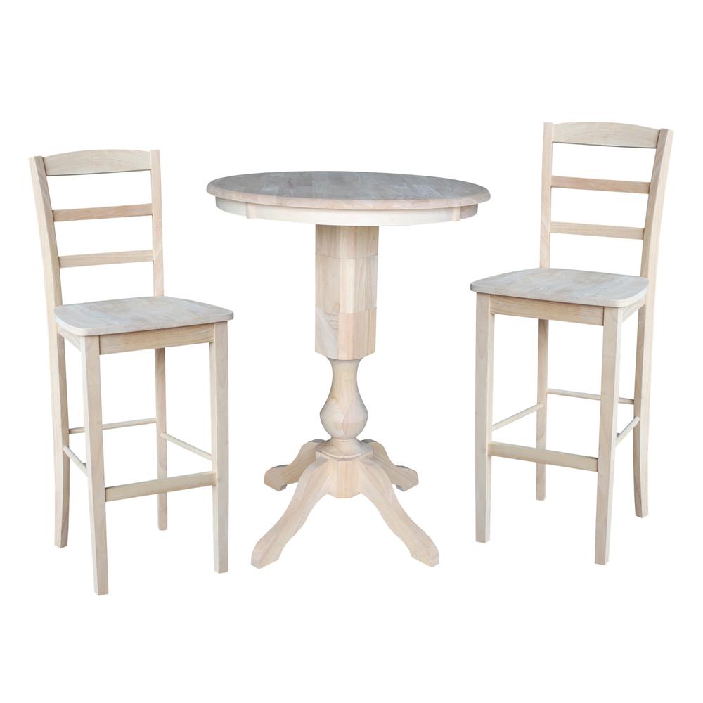 30" Round Top Pedestal Table - 40.9"H