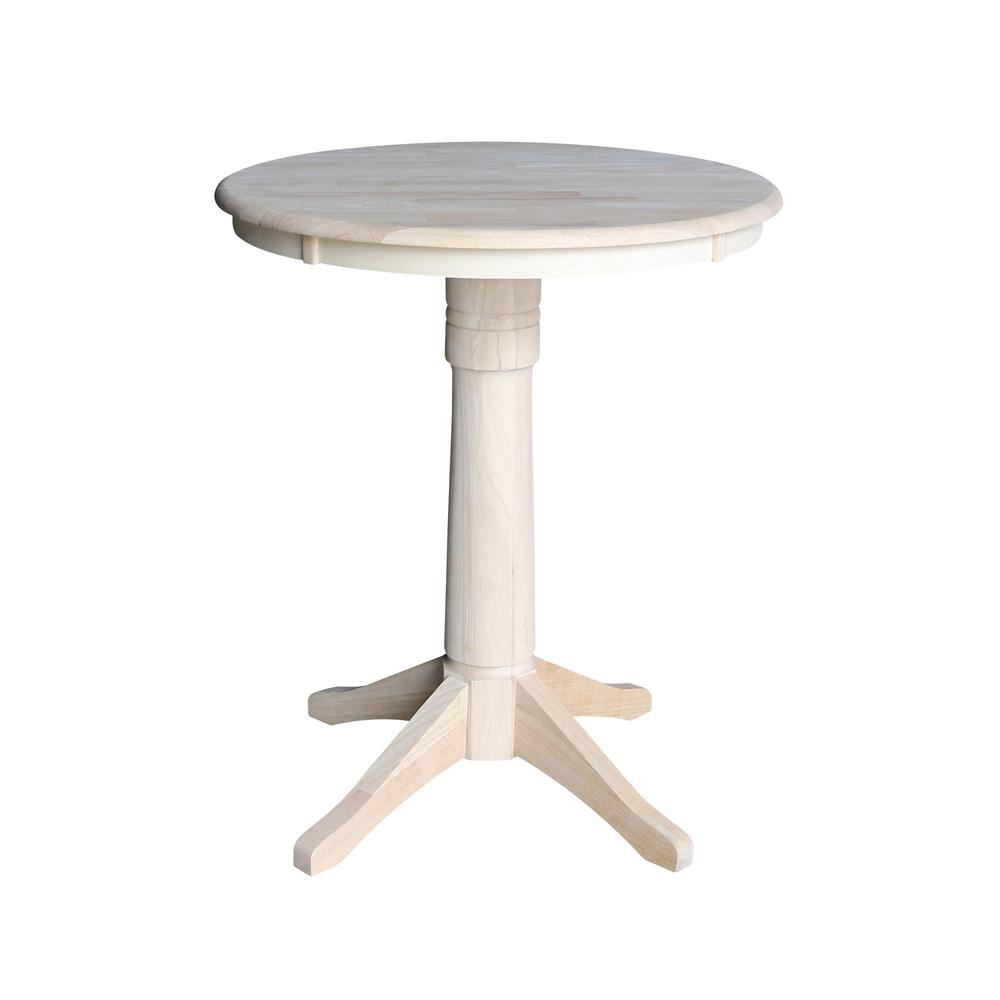 30" Round Top Pedestal Table - 34.9"H