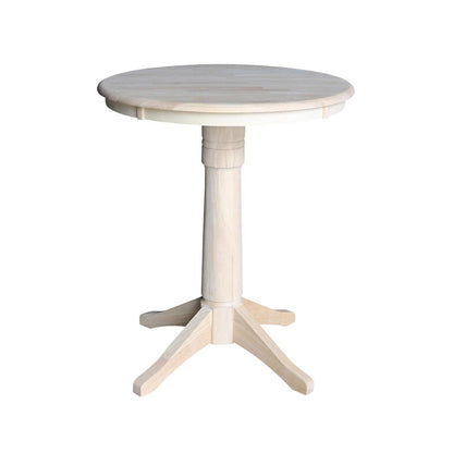 30" Round Top Pedestal Table - 34.9"H