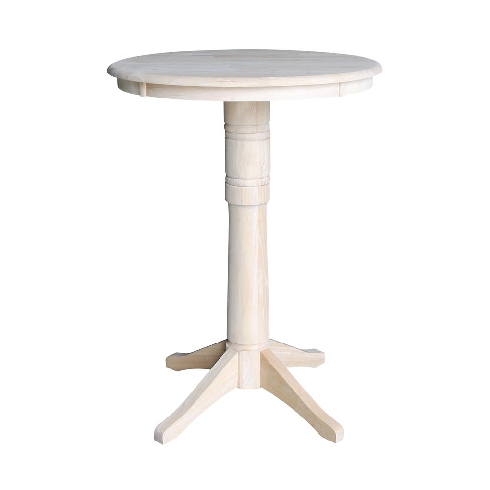 30" Round Top Pedestal Table - 34.9"H